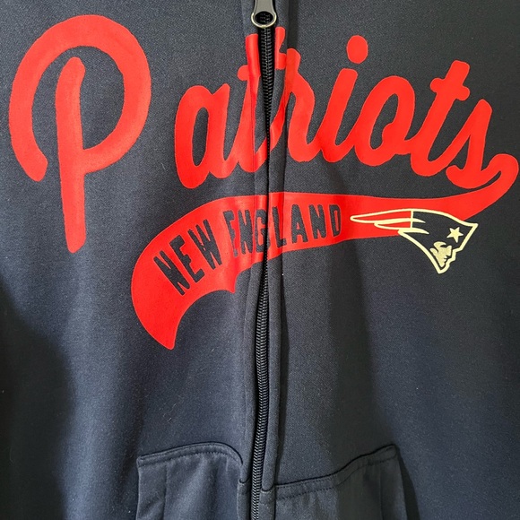 New England Patriots NFL Zip Up Hoodie XL Women’s Navy - Picture 2 of 5